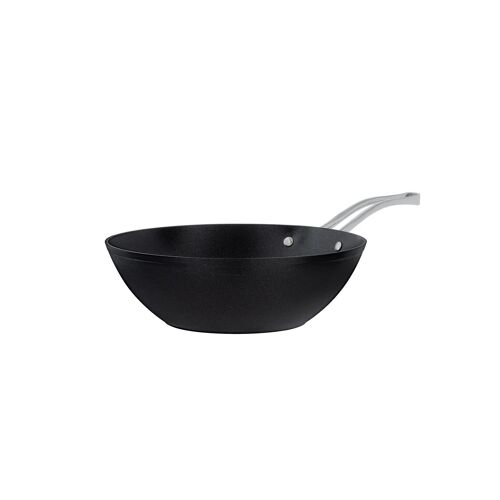 Poêle Wok Professionnelle Titanium - Noir - 28 Cm