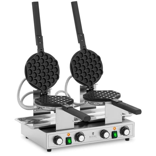 Gaufrier professionnel 2 x 1400 watts 50-250 °c minuterie : 0-5 min acier inoxydable Helloshop26 14_0009103