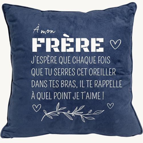 Slep-Cadeau Frère - Housse De Coussin Personnalisé Homme- Idée Cadeau - Cadeau Noël-Cadeau Anniversaire Frère- Drôle,Rigolo,Original,Humour- Idées Cadeaux Homme,Ado- Housse 45x45 Cm
