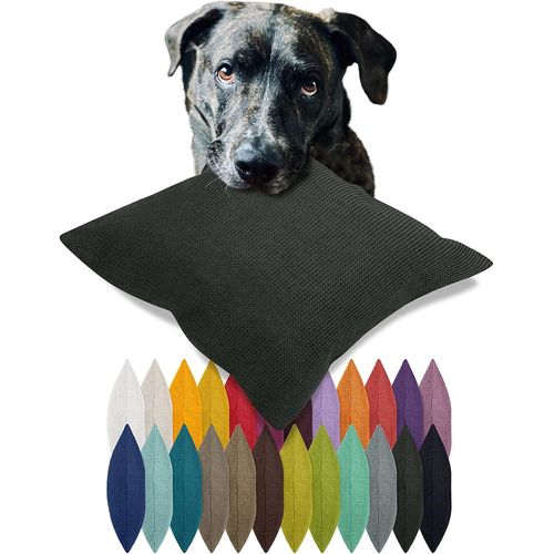 Slep-- Housse De Coussin À Motif Texturé - Aspect Ameublement 617.767, 1 Pièce - Housse De Coussin 60 X 60 Cm, Anthracite