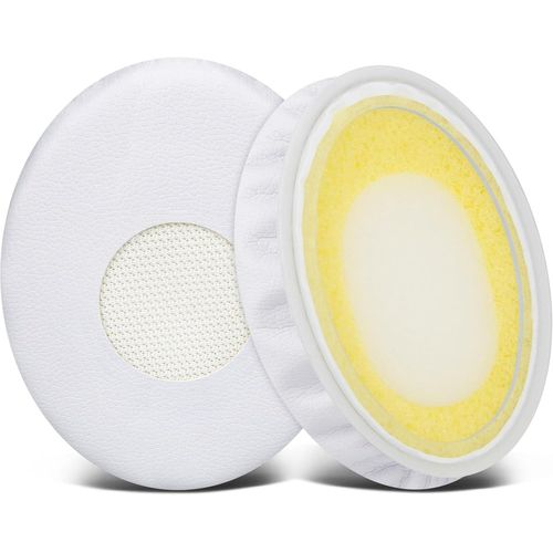 Coussinets de rechange pour Sennheiser HD239 HD238 HD231 HD229 HD228 HD220 HD219 HD218 Casque - Cuir Plus Doux - Blanc
