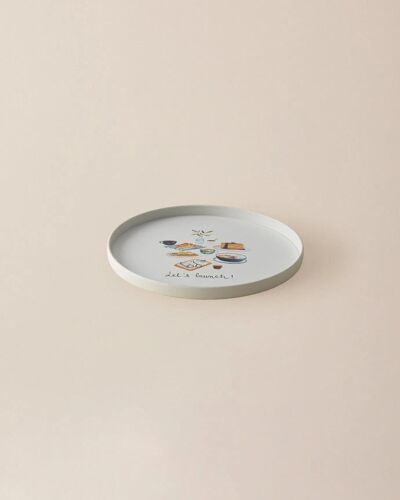 Plateau De Présentation Rond Blanch - Coloré