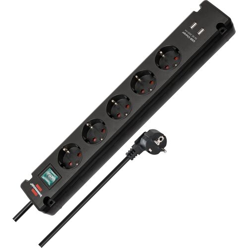 1150660315 - Base Múltiple Bremounta Con Puertos Usb Apta Para Montaje Fijo (Color Negro)[DYB981188]