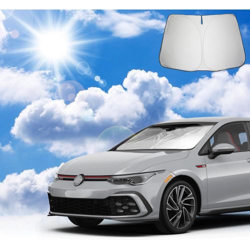 Pare-Soleil Auto Compatible Avec Vw Golf 8 8.5 2020-2025, Golf 8 Couverture Pour Pare-Brise Avant, Vw Golf 8 Accessoires Protection Solaire, Pliable, Bloque Rayons Uv[Z504]