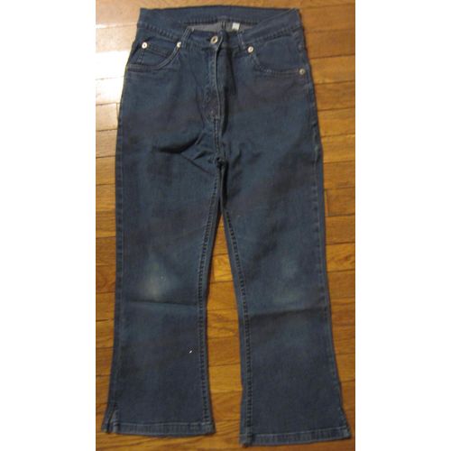Pantalon 14 Ans 164 Cm Jean Bleu Légèrement Pailleté Coton Elasthanne