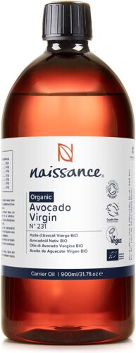 Huile Végétale D'avocat Certifiée Bio (No. 231) - 900ml - Hydratant, Naturelle - Pour Cheveux Secs, Visage, Corps, Barbe, Cosmétique 