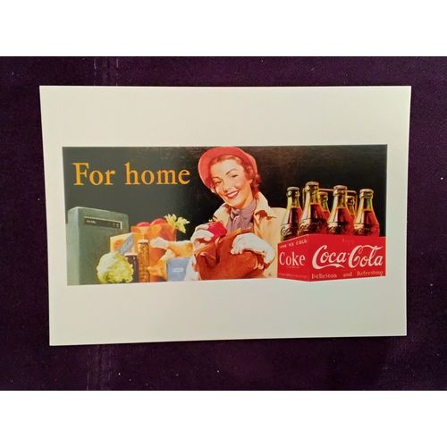 Carte Postale Colection Coca Cola - Représentant Illustration De Haddon Sundblom (1951)