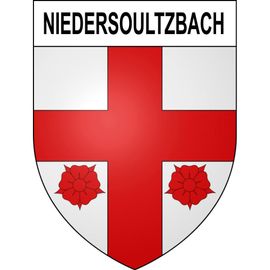 Niedersoultzbach 67 Ville Sticker Blason Écusson Autocollant Adhésif - 40 Cm