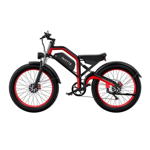 Vélo Électrique Duotts N26, 750 W, 2 Moteurs, 55 Km/H, Pneus Larges 26 Pouces, Batterie Samsung 48 V 20 Ah, Rouge