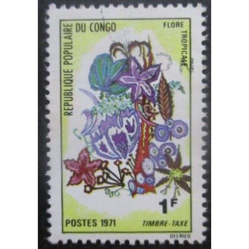 Congo Taxe N°46 Fleurs Oblitéré