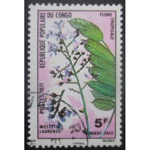 Congo Taxe N°48 Fleurs Oblitéré