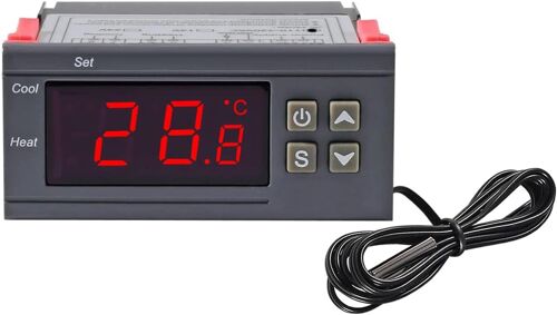 1pc AC 110V-220V 10A Digital Temperature Controller LED Display Heating Cooling Thermostat 2 Relay Outputs with 1M NTC 10K Sensor Probe