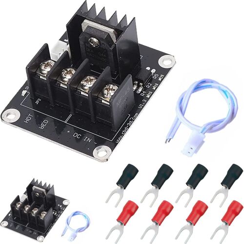 2 Pack Heating Bed Power Module MOS Tube Extension Board for 3D Printer Heating Bed Power Module 25A High Power High Current Load