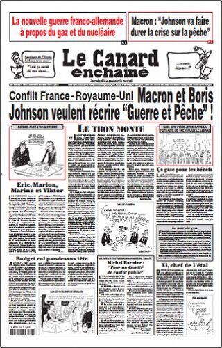 Le Canard Enchainé N° 5269 "Marcon Et Boris Johnson Veulent Récrire "Guerre Et Pêche" !"