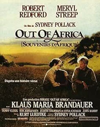 Out Of Africa : Souvenirs D'Afrique / Affiche Cinéma Originale 120x160 Cm Pliée. Robert Redford - Meryl Streep - Année 1986