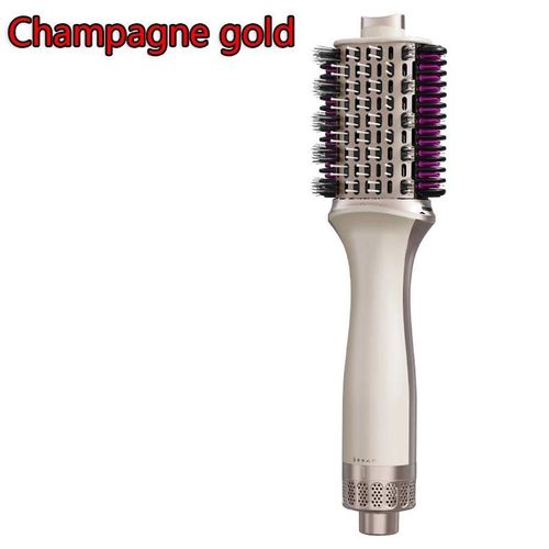 S¿¿Che-Cheveux 3 En 1,Brosse,Lisseur,Bigoudi,Peigne Volumisant Pour Tous Les Types De Cheveux,Outil De Coiffure Professionnel--Champagne Gold