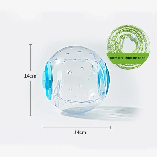 Balle D'exercice Transparente Pour Hamster,Roue De Course Avec Corde De Traction Pour Petits Animaux,Fournitures Pour Animaux De Compagnie,14cm/18/Cmblue 14cm