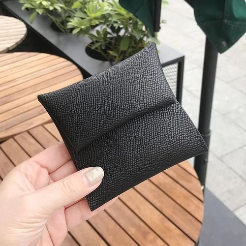 Porte-Monnaie En Cuir Véritable Pour Femmes Et Hommes, Design De Luxe, Possède Un Sac Pour Cartes De Crédit, Des Lettres Personnalisées, Des Poudres D'Argent Solides, Un Mini Porte.Black.