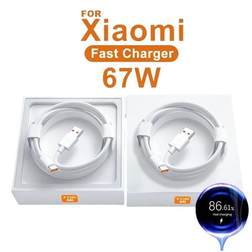 Pd3.0 67w 3a Usb Super Rapide Cpd3. Câble De Chargeur Pour Xiaomi Mi 11 12 Redmi Note 9 10 11 Poco X5 Pro Téléphone Type C Fil De Chargement De Données.White.1,5m