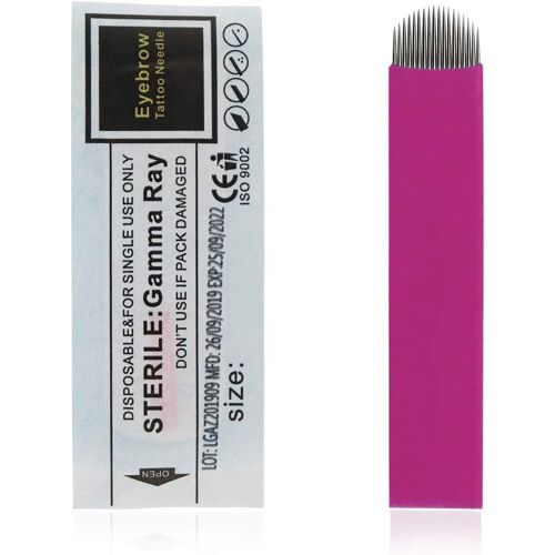 50 Pieces Microblading Needles Nano Roses 0.18 Mm Blade Microblading Permanent Makeup 18u 12 Slope 14 Slope (18u)