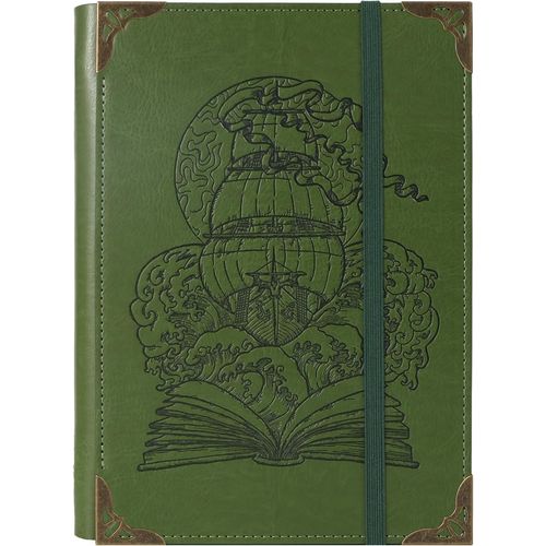 Teppc-A5 Cahier À 6 Anneaux Pour Femmes Et Hommes, Journal À Couverture Rigide En Cuir Pu, Navire Vintage Journaux, Cahier À Lignes Pour L'école, Agenda, Voyages, Travail, Organiseur