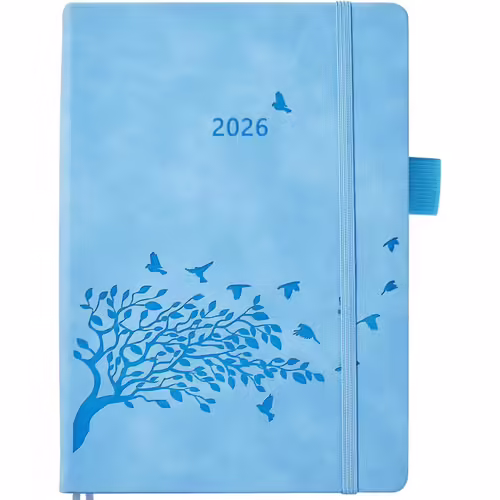 Agenda 2026 Journalier Une Page Par Jour A5, Planner Quotidien Avec Onglets Mensue, Notes, Contacts, Poche Arrière, Porte-Stylo, 2 Signet Ruban, Couverture Rigide Pu Cuir, Janvier À Décembre 2026