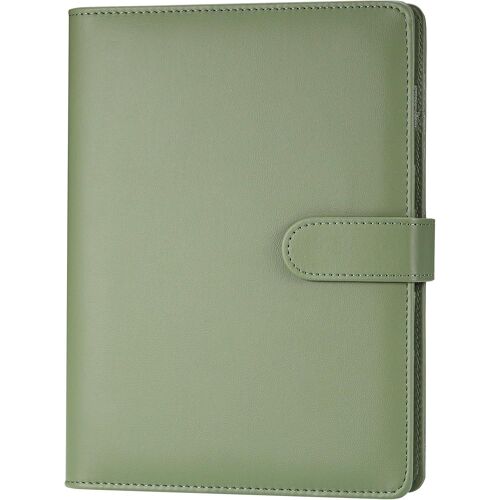 Jexnovashop-Classeur À Anneaux A5 En Cuir Synthétique - Couverture Rechargeable 6 Anneaux Pour Papier De Remplissage, Classeur Budgétaire Pour Voyage, Travail (Papier Intérieur Non Inclus)