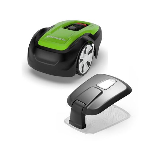 Pack robot tondeuse Optimow M GREENWORKS - pour 500m2 - avec garage