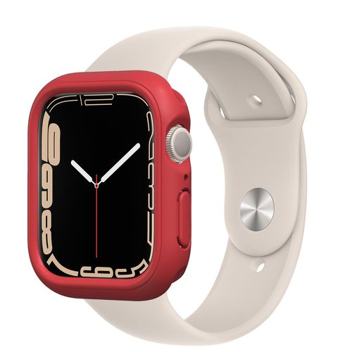 Rhinoshield Coque Bumper Compatible Avec Apple Watch Series 7 [41mm] Crashguard Nx - Protection Fine Personnalisable Avec Technologie Absorption Des Chocs - Rouge