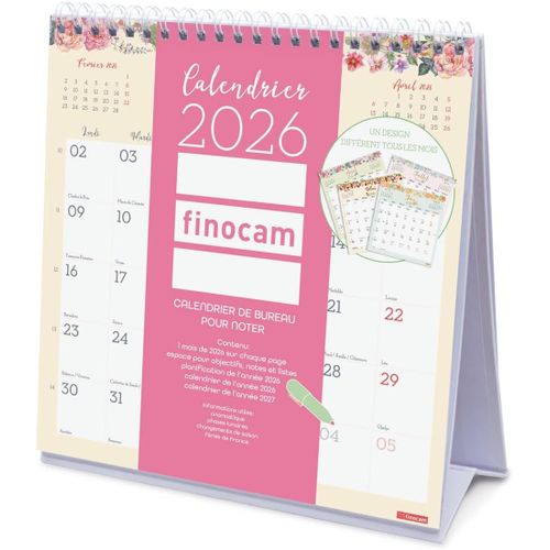 Teppc-\U2013 Calendrier De Bureau 2026 1 Mois Par Page Janvier \U2013 Décembre 2026 (12 Mois) | Calendrier 2026 Pour Noter | Planificateur Mensuel Design \U2013 Français