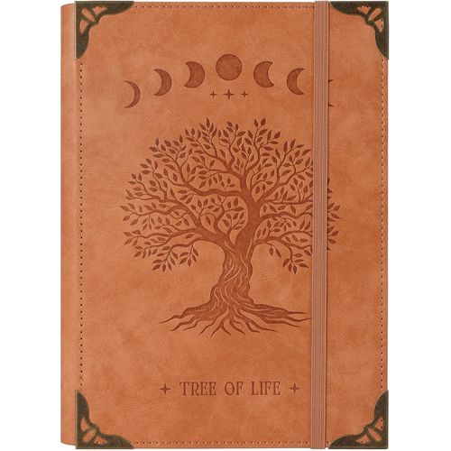 Teppc-A5 Classeur 6 Anneaux Carnet Pour Femmes Hommes, Journal À Couverture Rigide En Cuir Pu, Carnets Vintage Arbre, Carnet À Lignes Pour L'école, Agenda, Voyages, Travail, Organiseur