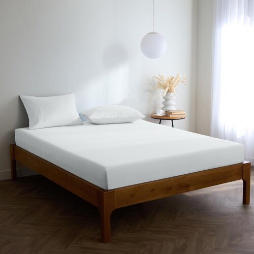 Ulteronixshop-Drap Housse 180x200 Bonnet 40 Cm - Doux, Résistant, Anti-Plis, Élastique Tout Autour - (180x200 Cm, Blanc)