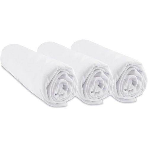 Teppc-Lot De 3 Draps Housse 60x120 Cm Lit Bébé, Berceau, Lit Parapluie 60 X 120 | Bambou Hypoallergénique | Blanc | Extensible & Respirant | Sommeil Sain | Marque | Oeko-Tex | Fabriqué En Europe
