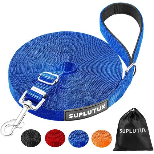 Teppc-Longe Pour Chien, Laisse Pour Chien 15m La Longueur Peut Être Ajustée Arbitrairement, Laisse Chien Avec Poignée Rembourrée Et Rac De Rangement, Laisse De Dressage Pour Chien De Petite À Grande