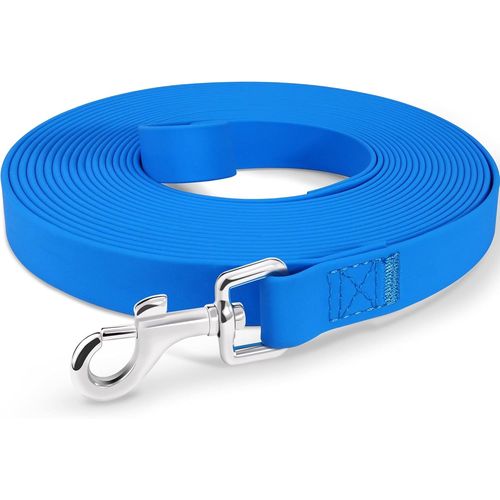 Longe Pour Chien, 5m 10m 15m 20m Laisse Chien Étanches, Laisses De Dressage Avec Poignée Pour Petit À Gros Chiens, Bleu 20m
