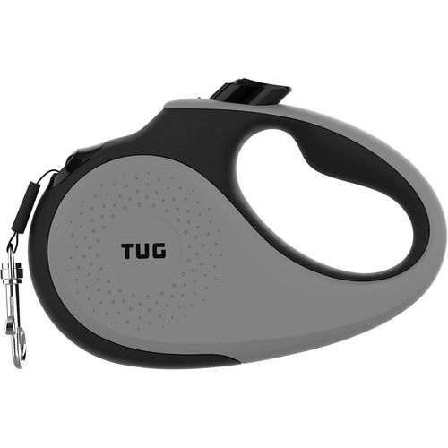 Teppc-360° Anti-Emmêlement Laisse Rétractable Pour Chien Laisse Chien Enrouleur 5 Mètres Forte Bande/Ruban En Nylon (Moyenne, Grise)