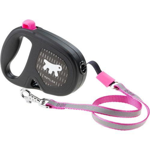 Teppc-Laisse Chien Enrouleur Rèflechissante Flippy One Reflex, Laisse Pour Petits Chiens Jusqu'à 12 Kg. Cordon Extensible Max 4,5 M. Bouton De Verrouillage Et De Déverrouillage Unique, Violet