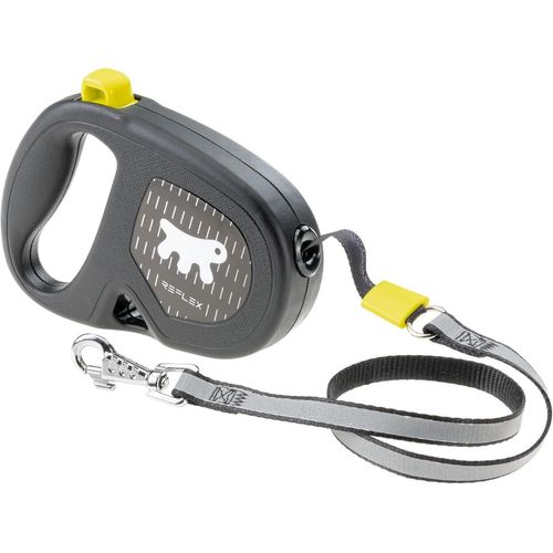 Cmjaagur-Laisse Chien Enrouleur Rèflechissante Flippy One Reflex, Laisse Pour Petits Chiens Jusqu'à 12 Kg. Cordon Extensible 4,5 M. Bouton Unique Pour Verrouiller Et Déverrouiller, Jaune[M371]