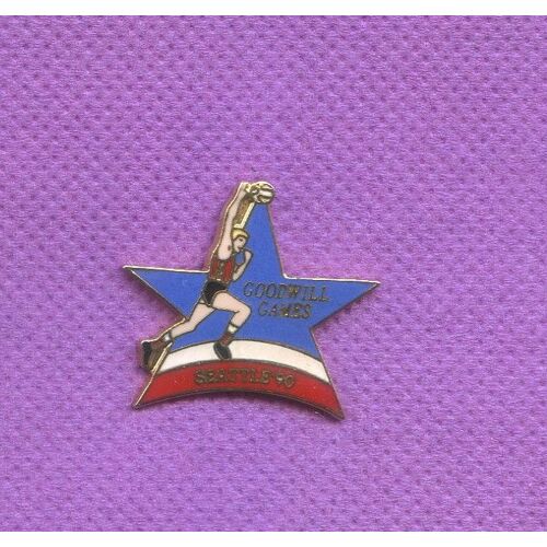 Rare Pins Basketball Goodwill Games Seattle 90 Usa Egf Z569