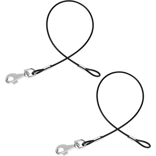 Jgd-Lot De 2 Rallonges De Laisse Pour Chien En Métal Résistantes À La Mastication - Ne S'emmêlent Pas - Pour Toute Laisse, Collier Et Harnais