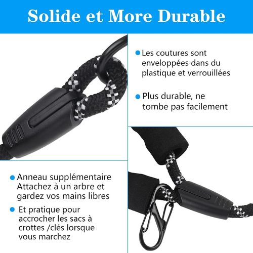 Longe Pour Chien - 10m 20m Laisse Chiens Avec Clip Carabiner Et Poignée Rembourrée Longe, Laisse Réfléchissante Pour Chien De Petites À Grandes Taille (5m)