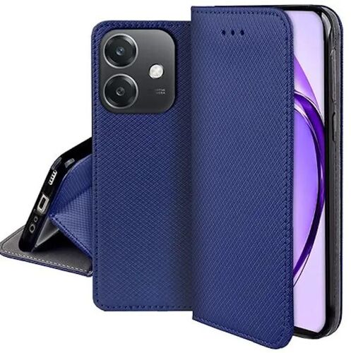 Housse pour Oppo A40 4G et A60 5G - etui coque pochette portefeuille + film ecran - BLEU MAGNET