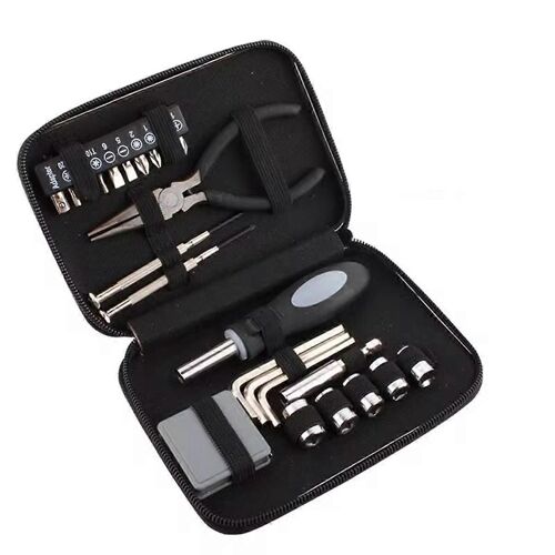 Kit d'outils à main pour la maison, pince à bec effilé portable, outils de réparation avec étui de rangement, pack combiné