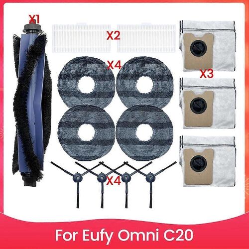 Ensemble de 14 filtres pour brosse principale et sac à poussière pour aspirateur robot Omni C20