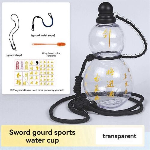 Bouteille D'eau De Style Gourde D'inspiration Rétro Chinoise 800 Ml Bouteille D'eau De Sport En Forme De Gourde