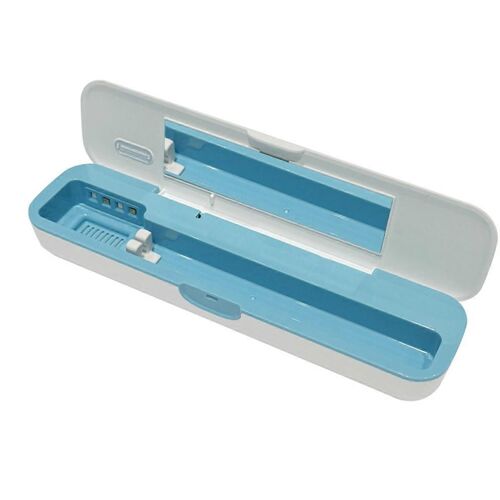 étui désinfectant pour brosse à dents UV portable avec double USB, idéal pour les voyages, rangement hygiénique pour brosse à dents