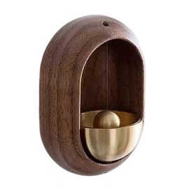 Sonnette de porte d'entrée en laiton poli à un bouton