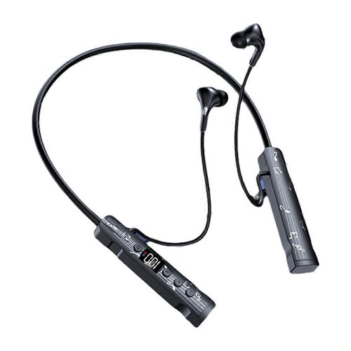 Écouteurs sans fil Bluetooth 5.4 M226, tour de cou, LED, stéréo, sport, avec micro
