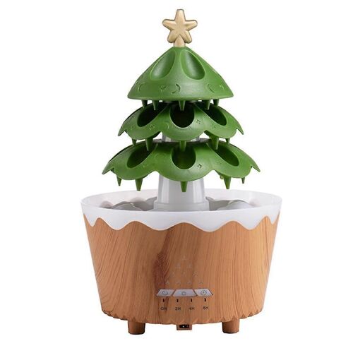 Humidificateur d'aromathérapie relaxant, humidificateur d'arbre de Noël, diffuseur de parfum, changement de couleur LED AI