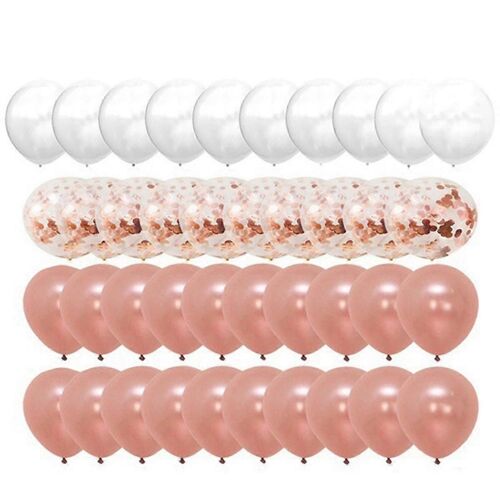 Lot de 120 ballons en latex à confettis de 30,5 cm pour décoration de fête d'anniversaire, de mariage, de baby shower